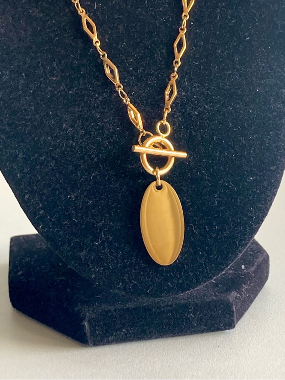 💕1 day sale💕 Gold-Tone Oval Toggle Necklace Women's Jewelry NWOT